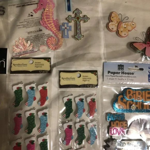 BUNDLE - Wooden Rubber Stamps , Ink, 2D & 3D Stickers And Much More (see photos) - Picture 4 of 9